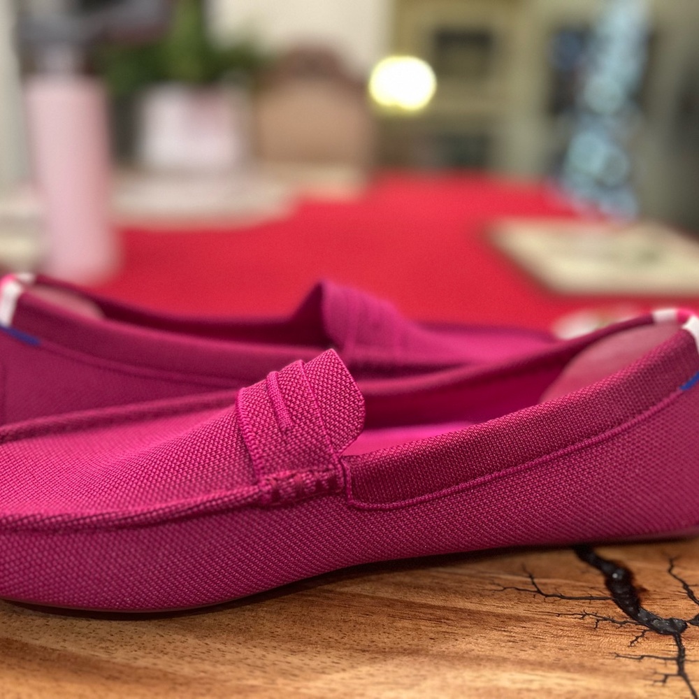 Rothy's Fuchsia Driver Slip-Ons